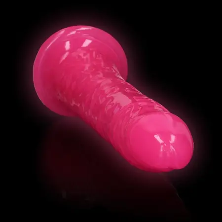 Slim dildo na usisnoj čaši Luminiscentni-20 cm