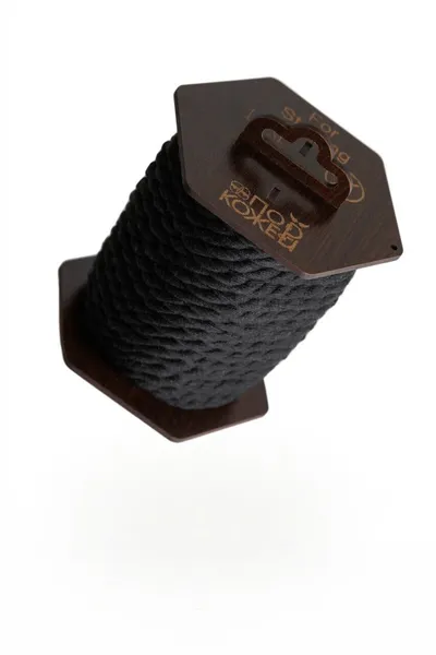 Pamučno crno uže za šibari na smeđoj zavojnici, 10 m.