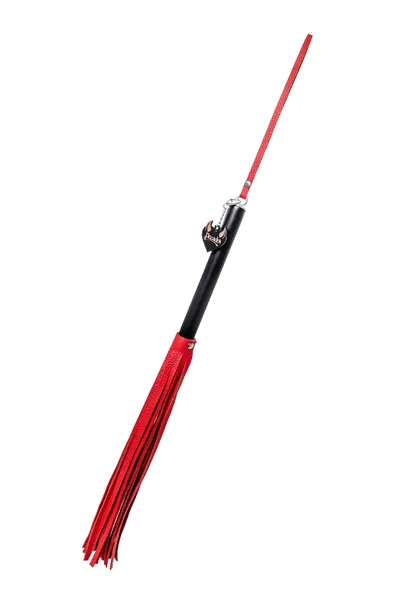 Pecado BDSM Bič, Crna drška, crveni bičevi, prirodna koža