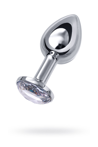 Analna čaura Metal bi TOIFA, metal, srebro, sa belim kristalom, 7,5 cm, Ø 3 cm, 145 g