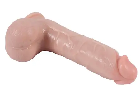 Real realistični dildo sa skrotumom na usisnoj čaši, PVC, 17k4, 5 cm.