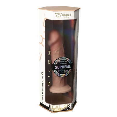Dildo SILEXD Model 1 Premium Real Skin, telesni, 7,5