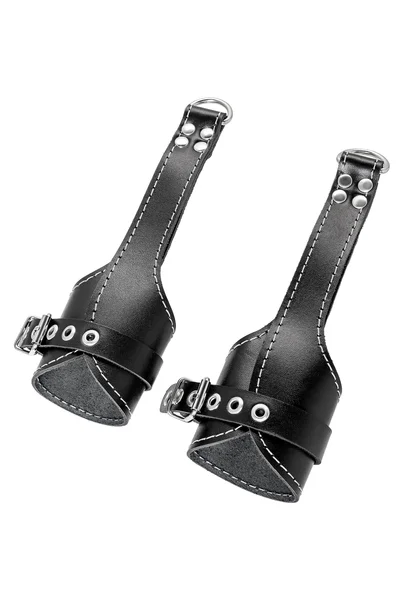 Pecado BDSM gimbal, mekan sa belim šavovima, koža, crna