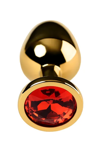 Analna čaura Metal bi TOIFA, metal, zlato, sa crvenim kristalom, 8 cm, Ø 3,4 cm, 85 g