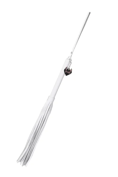 Pecado BDSM Bič, bela drška, beli bičevi, prirodna koža