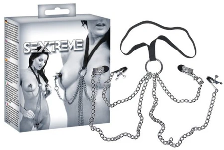 Kopče za bradavice i usne Zaumzeug mit Halsriemen