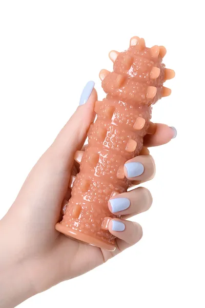 Kokos mlaznica je realna sa dodatnom stimulacijom, TPE, telesna, 12.7 cm (ES.04-S)