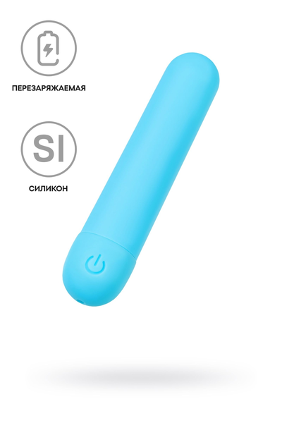 VIBROPULA a-toys MURR, silikon, cijan, 10 cm