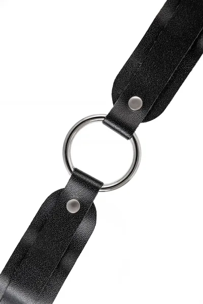 Ogrlica od čekića Pecado BDSM, zaobljena koža, crna