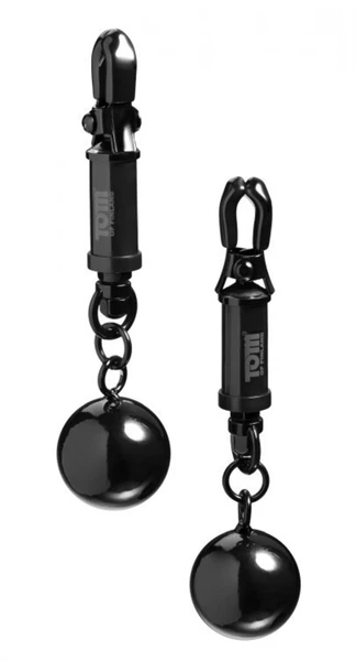 Tom of Finland Barrel Nipple Clamps stezaljke za bradavice sa tegovima