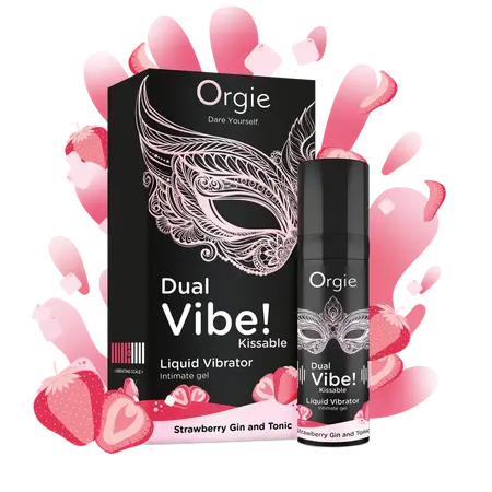 Orgie Dual Vibe Vibe jestivi gel! sa ukusom koktela Stravberri Gin and Tonic 15ml