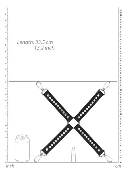 Fixator (krstovina) za BDSM igre Diamond Studded Hogtie