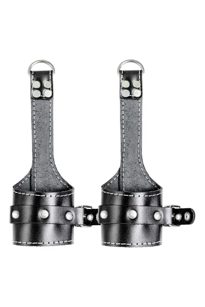 Pecado BDSM gimbal, mekan sa belim šavovima, koža, crna