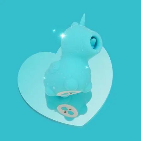 Vibracioni masažer Unihorn-Mount'n Peak sa stimulacijom uvule, svetlo plava