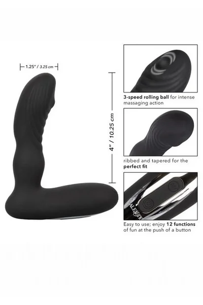 Punjivi silikonski masažer prostate Roller Ball probe sa funkcijom rotirajuća kugla