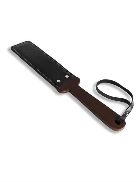 Paddle Crna tvrda od prave kože, drveta i HDF premaza venge boje