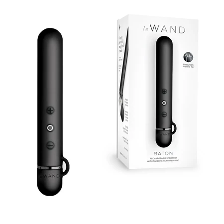 Le Vand Baton silikonski mini luxuzni vibrator tamni hrom