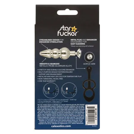 Analna riblja kost sa erekcionim prstenom STARFUCKER beaded plug