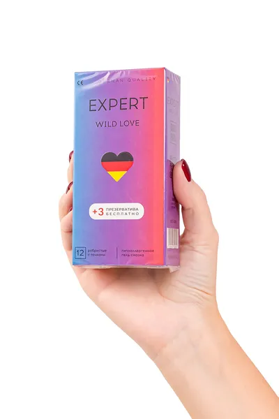 Ekpert Vild Love Germani kondomi 12pcs +(3 besplatno) rebrasti sa tačkama