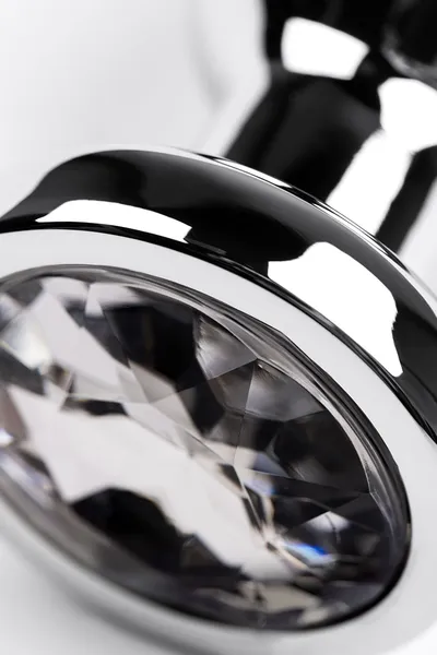 Analna čaura Metal bi TOIFA, metal, srebro, sa kristalom boje dijamant, 10 cm, Ø 3 cm, 95 g