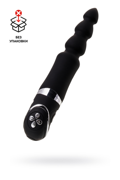 Analni vibracioni stimulator, silikon, Crna, 20,7 cm (u paketu)