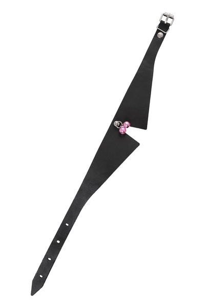 Choker-ovratnik Pecado BDSM, sa tamburicama, koža, crna