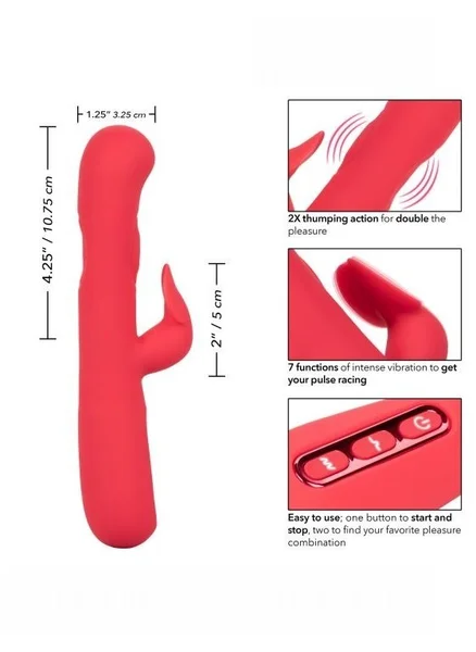 Višebrzinski vibromasažer zec sa funkcijom pulsirajući uticaj Throb Flutter