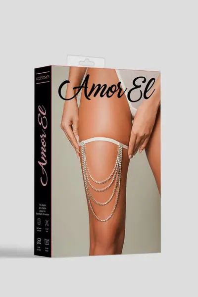 Podvezica sa ukrasnim lancem u kristalima OS Vhite