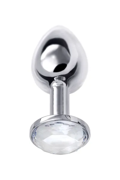 Analna čaura Metal bi TOIFA, metal, srebro, sa belim kristalom, 7,5 cm, Ø 3 cm, 145 g