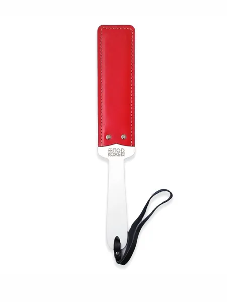 Paddle crvena tvrda od prave kože, drveta i HDF premaza bele boje