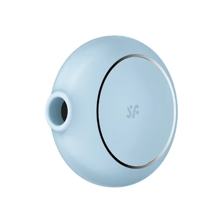 Vakuumski talasni stimulator sa vibracijama Satisfier Pro To Go 3, svetlo plava