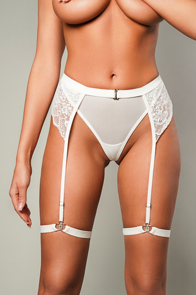 L / XL krem ženske gaćice sa pojasom