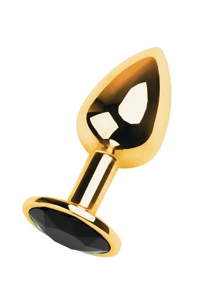 Analna čaura Metal bi TOIFA, metal, zlato, sa crnim kristalom, 7 cm, Ø 2,8 cm, 50 g