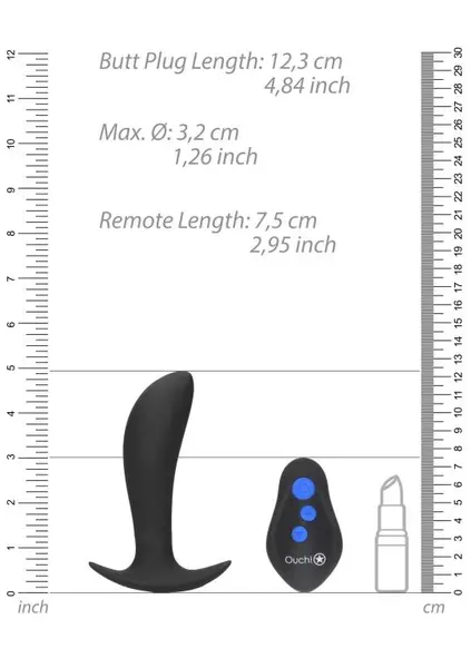 Čep je analni sa vibracijama, električnom stimulacijom i kontrolnim daljinskim upravljačem