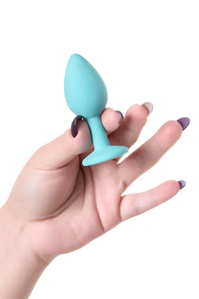 Analna čaura-Grumpi, silikon, sa prozirnim kristalom, plava, 2,7 cm