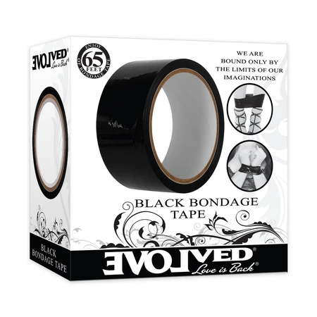 Bondage Tape - Crna samolepljiva traka za vezivanje, Crna