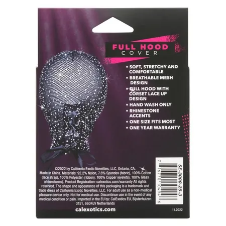 Maska za glavu za erotske igre Radiance Full Hood Cover