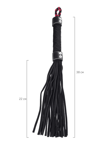 Flogger TOYFA Theatre, antilopa, crna, 38 cm