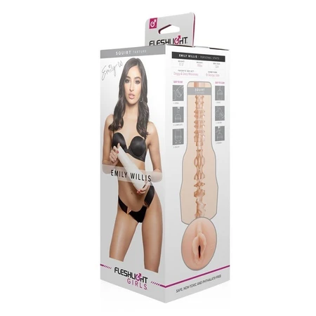 Masturbator Fleshlight Girls Emily Willis sa texturom Squirt, vagina