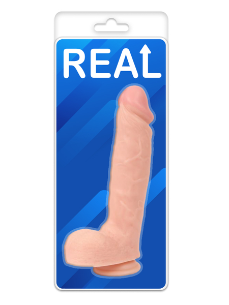 Real realistični dildo sa skrotumom na usisnoj čaši, PVC, 24k5 cm.