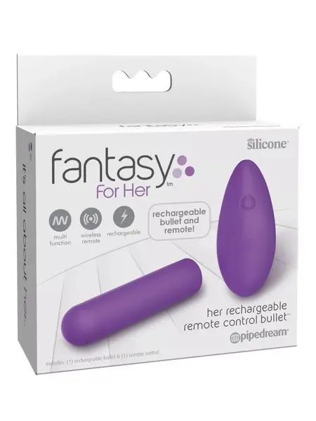 Moćna vibraciona kuglica sa daljinskim upravljačem Fantasi For Her Her Rechargeable Remote Control Bullet