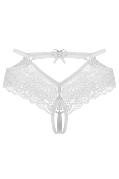 Erotske Gaćice Erolanta Agnes čipka, bela (42-44)