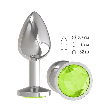 Srebrna analna čaura sa kristalom salate