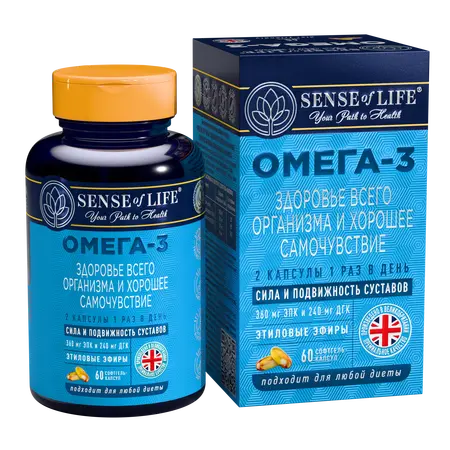 BAD Omega-3 Sense of Life za zdravlje celog tela, 60 kom