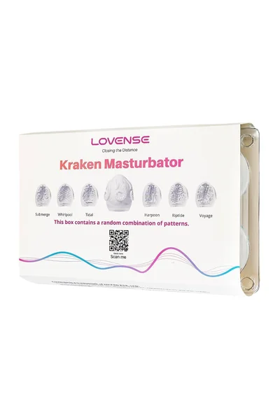 Set masturbatora nerealnih lovense Kraken, TPE, bela, 6,2 cm