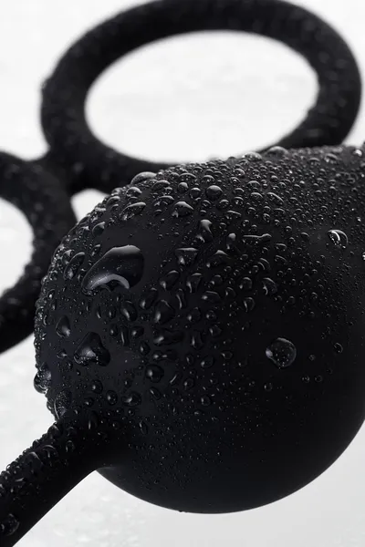 Erotist Analni čep sa erekcionim prstenom, silikon, crni, 20 cm, Ø 3,9 cm