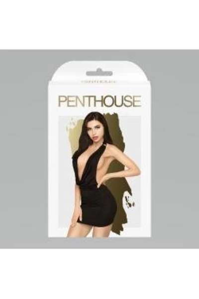 Erotska mini haljina Penthouse Heart Rob  Black (M/L) u kompletu sa gaćicama.