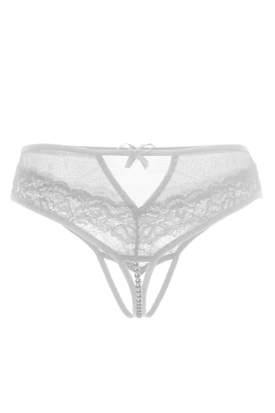 Erotske gaćice sa bisernim koncem Erolanta Joan, bele (46-48)
