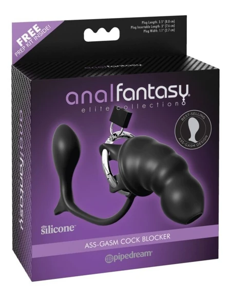 Muški pojas vernosti na bravi sa analnim dodatkom Ass-Gasm Cock Blocker Anal Fantasi