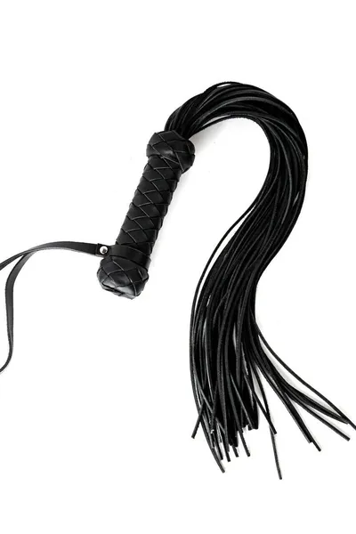 Crna pletenica sa pletenom drškom je teška - 50 cm.